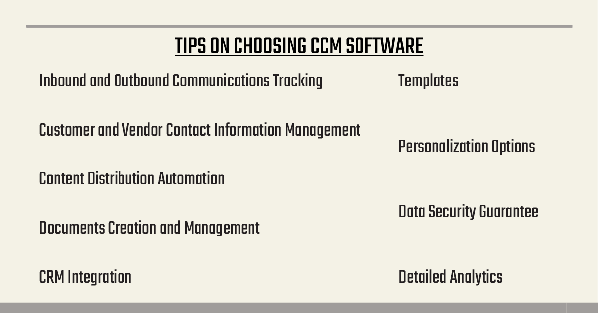 choosing ccm software
