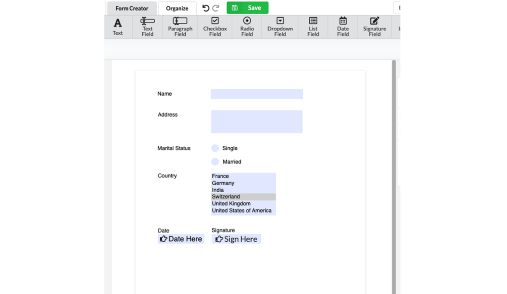 docfly filable form creator