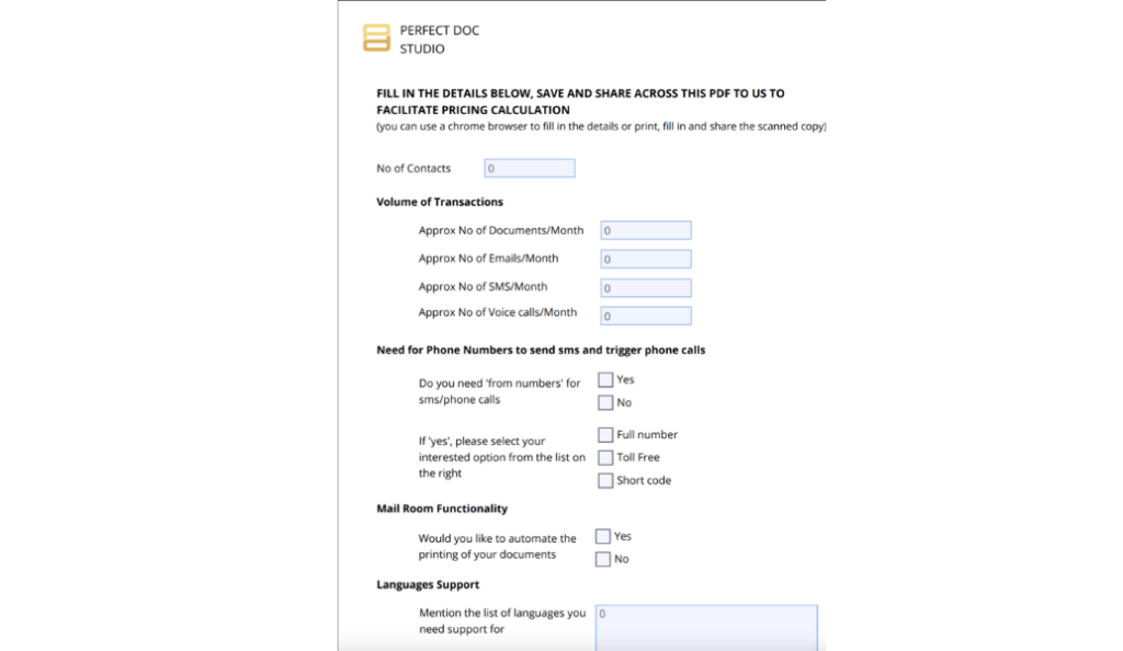 pintable pdf document generation