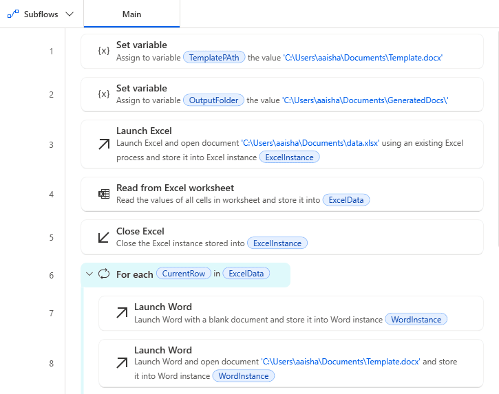 generated documents in bulk