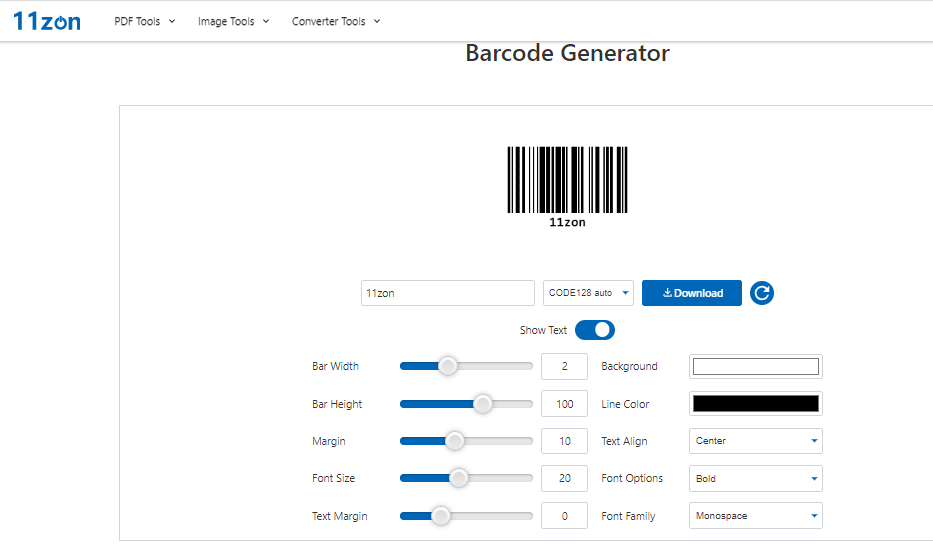 11zon barcode generator