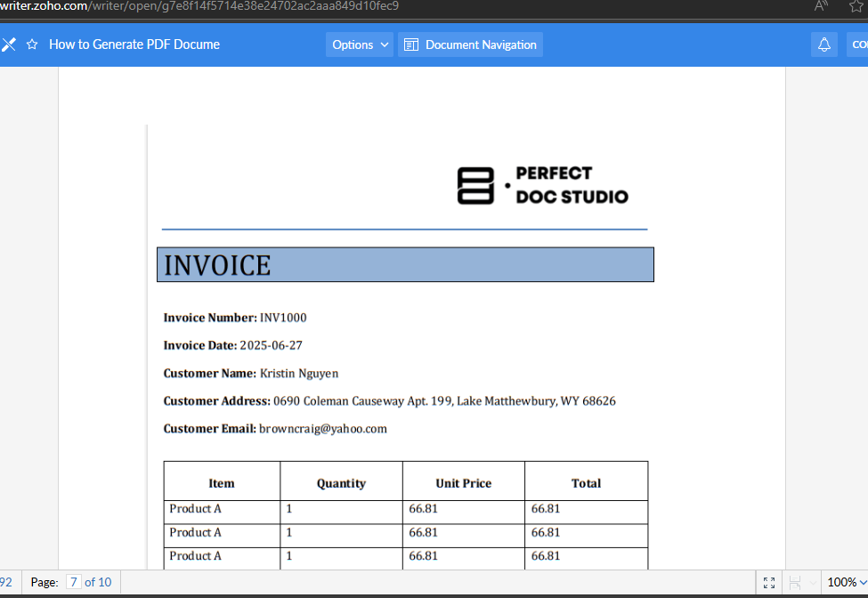 invoice