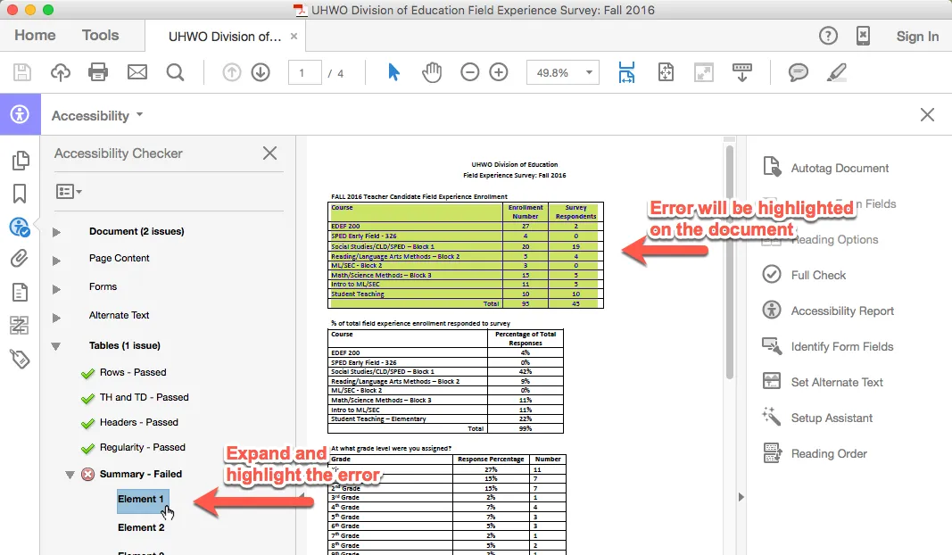 adobe error highlighted