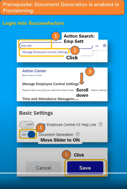 document generation SAP