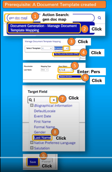 Map Fields in a Document