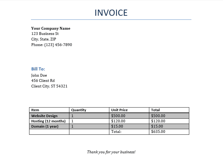 Invoice