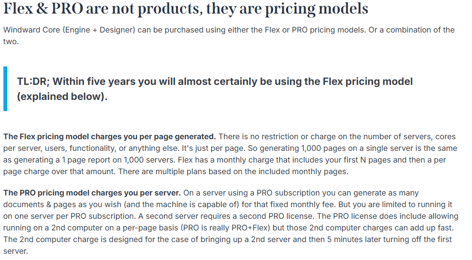 Flex pricing