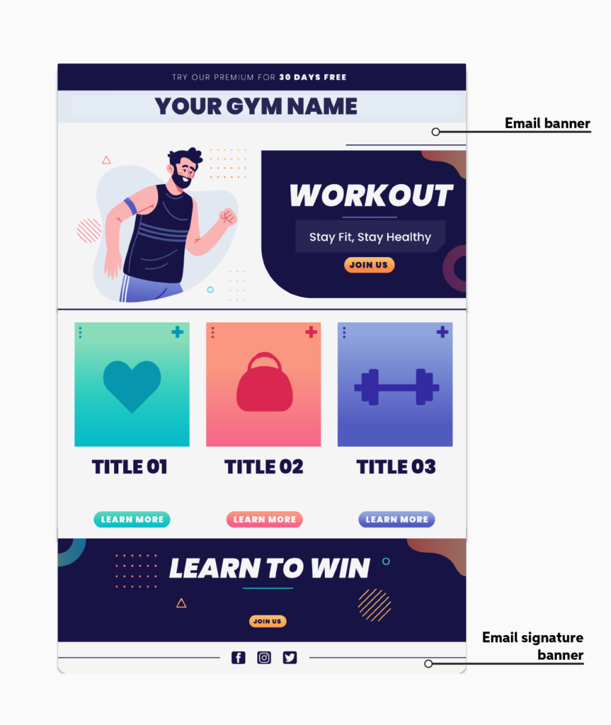 email banner size